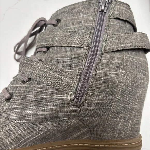 Blowfish Malibu Gray Women's Wedge Ankle Boots - Picture 5 of 7